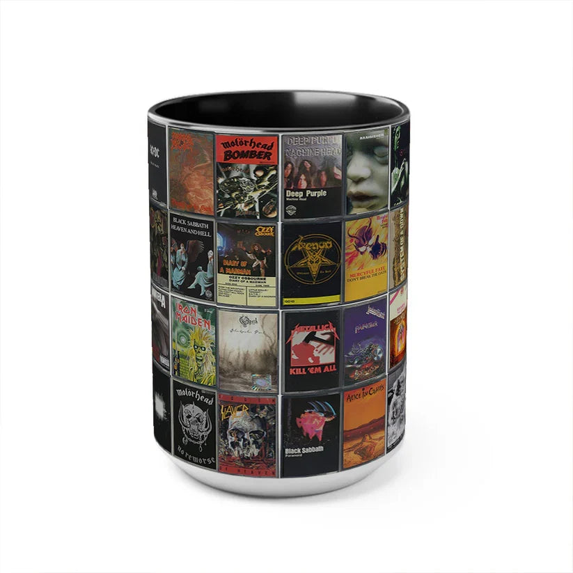 Metal Rock Album Artwork Accent Mug Gift for Music Lovers GradoCreations