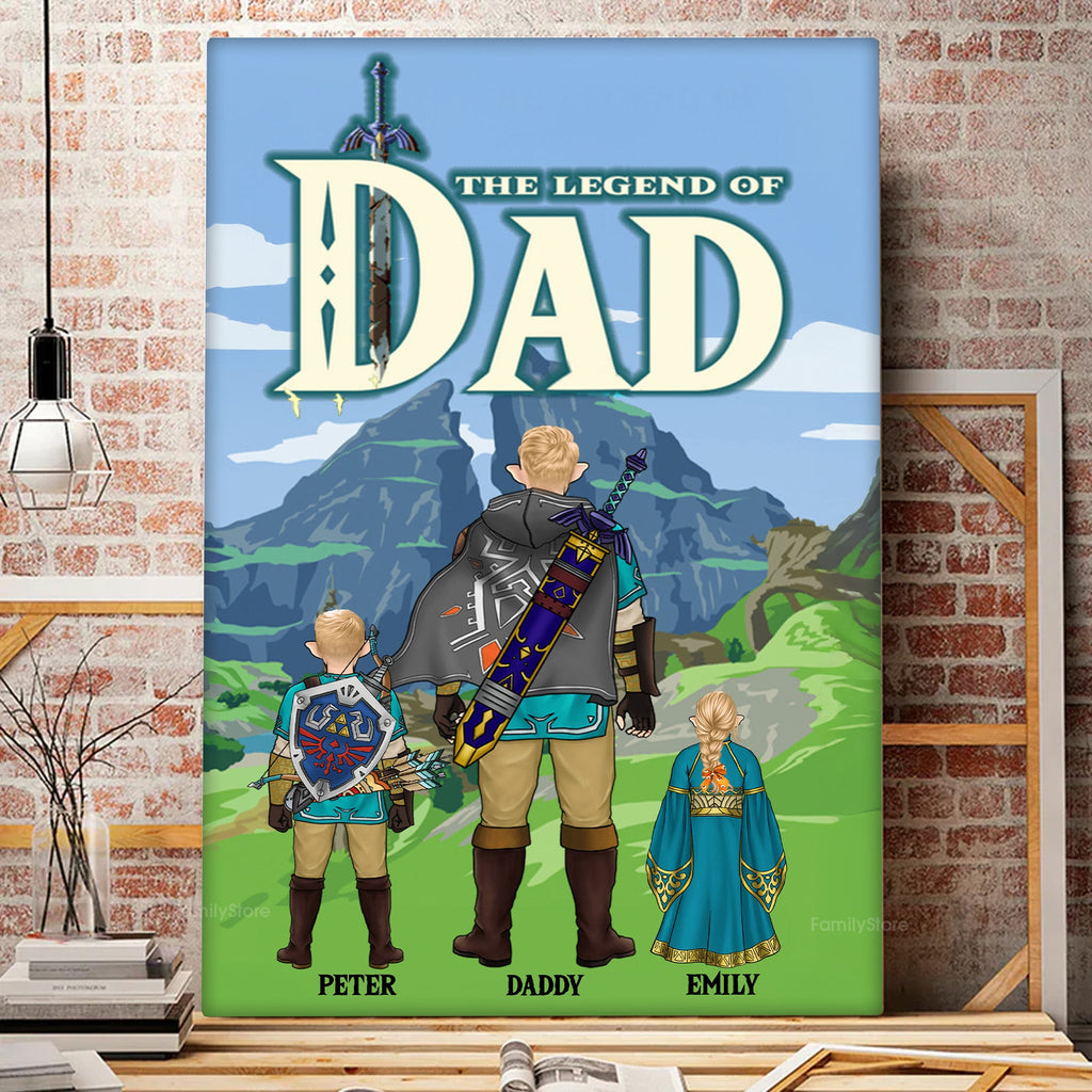 Personalized Legend of Dad Canvas Poster Gift for Father’s Day