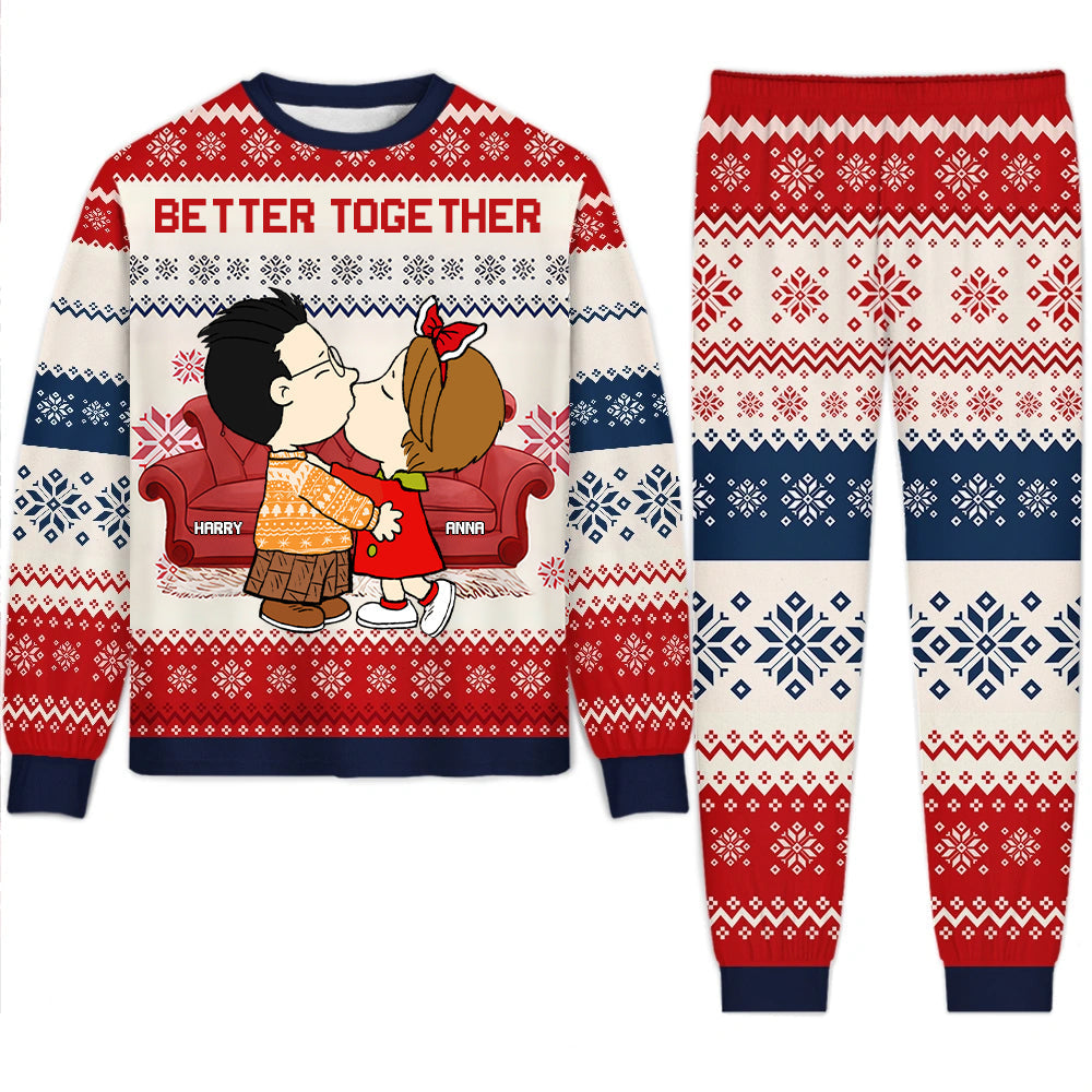 Personalized Unisex Pajama Set for Couples - Gift for Husband Wife - Better Together