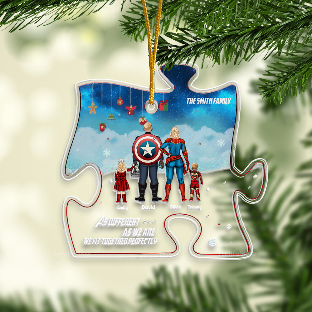 Personalized Family Puzzle Ornament Custom Name Gift