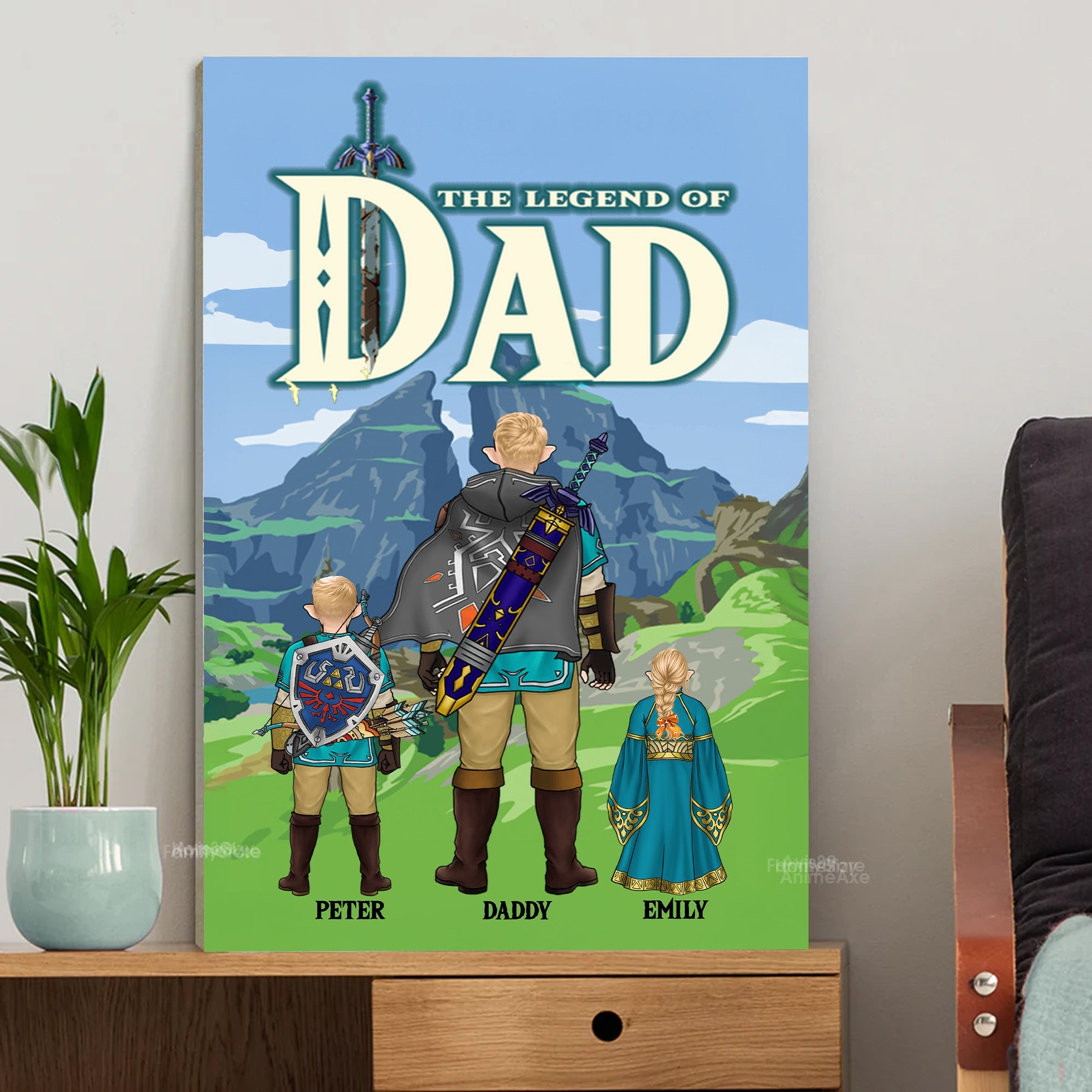 Personalized Legend of Dad Canvas Poster Gift for Father’s Day