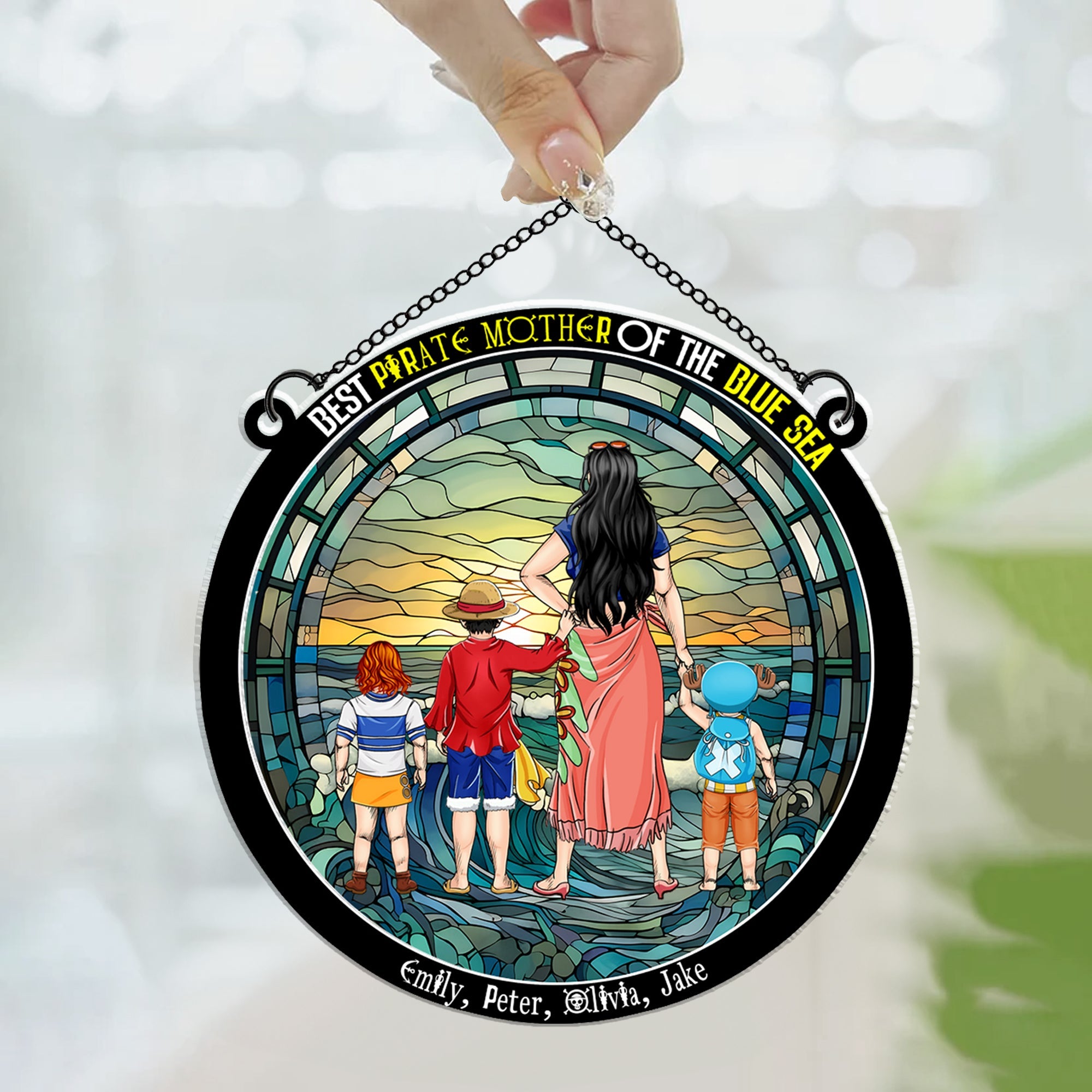 Personalized Pirate Mom Suncatcher Gift for Mother's Day