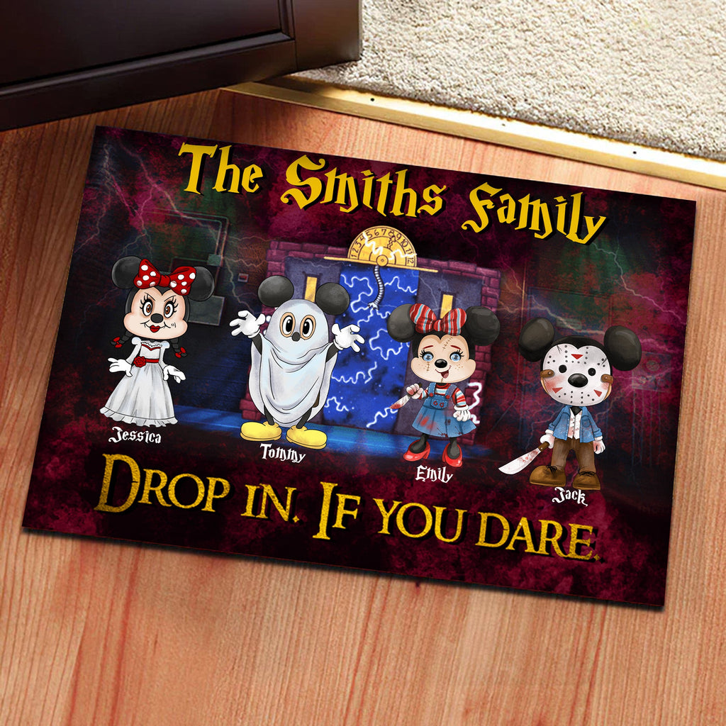 Personalized Halloween Door Mat with Family Name | Unique Home Decor
