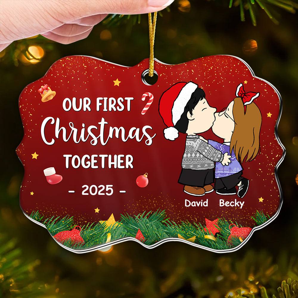 Personalized Acrylic Ornament Our First Christmas Together Gift for Couples