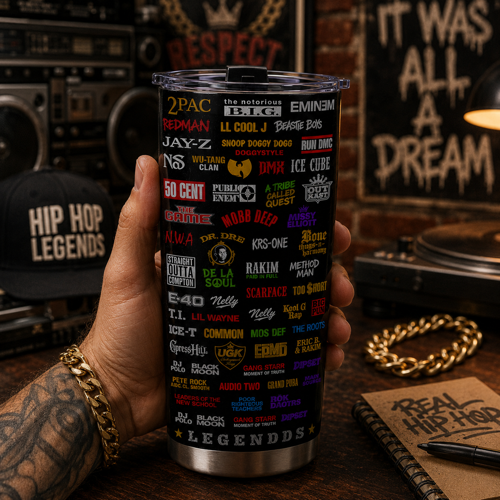 Personalized Classic Rap Legends Tumbler Gift for Music Lovers GradoCreations