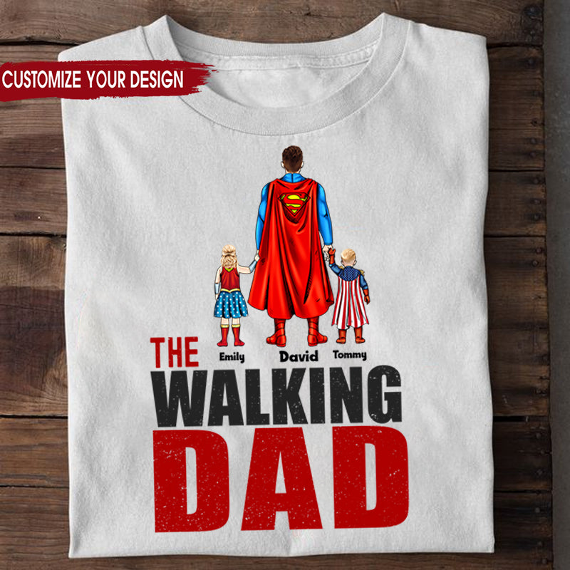 Personalized Super Hero T-Shirt for Dad with Custom Names Cotton Apparel GradoCreations