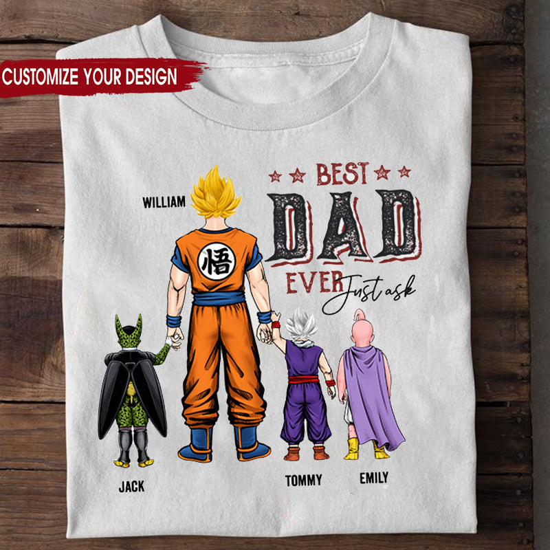 Personalized Super Hero Best Dad Ever Unisex Shirt Gift for Dad Cotton Apparel GradoCreations
