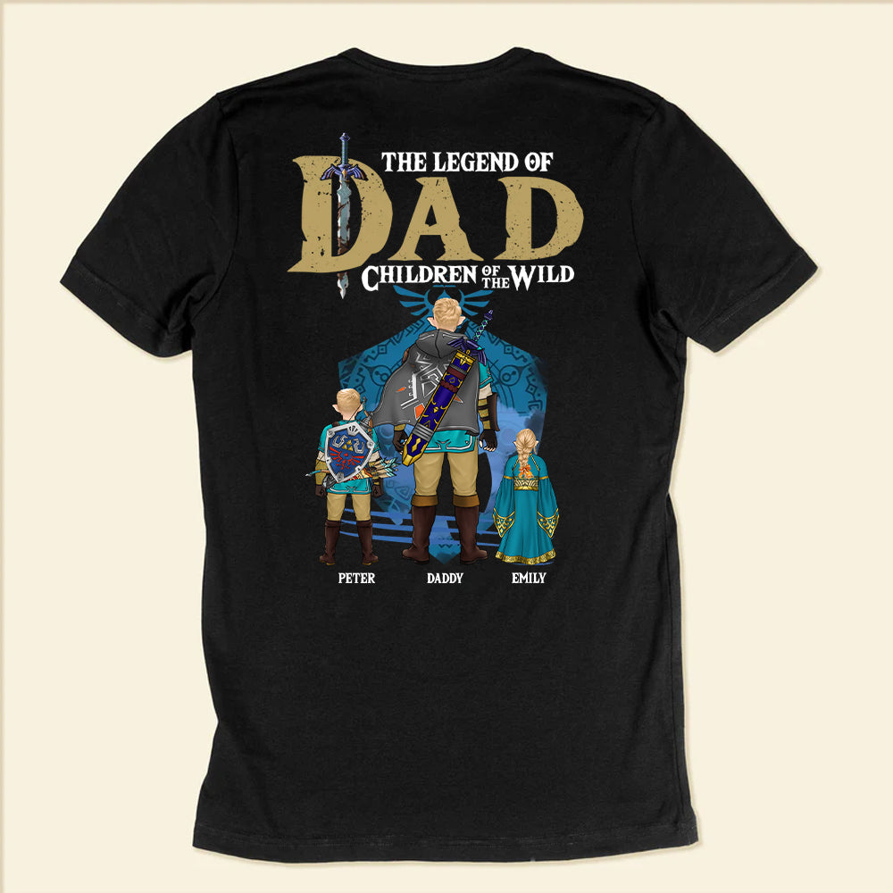 Personalized Father's Day T-Shirt for Dad | Legend of Zelda Theme Cotton Apparel GradoCreations
