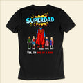 Personalized Superhero Dad T-shirt Custom Name Gift for Father's Day Cotton Apparel GradoCreations