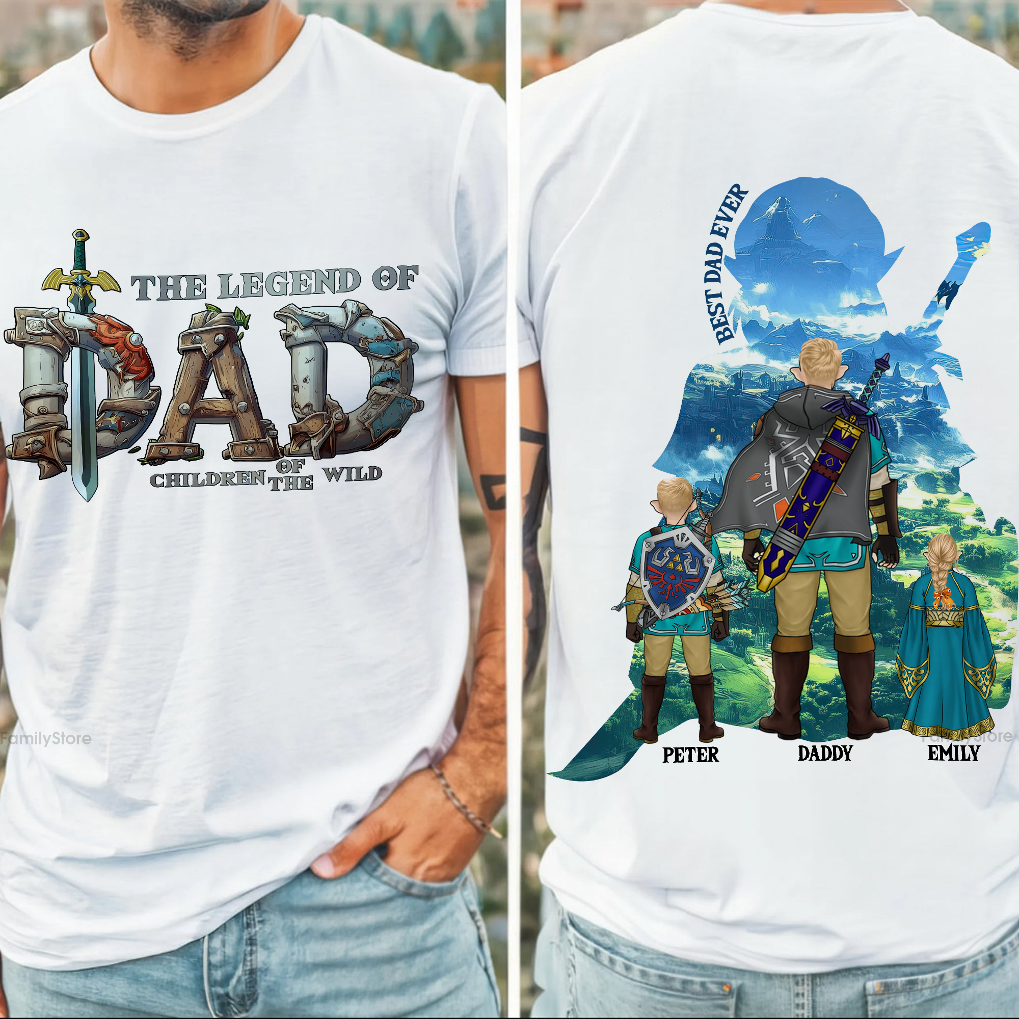 Personalized Dad Fantasy Adventure Shirt Unique Gift for Father's Day