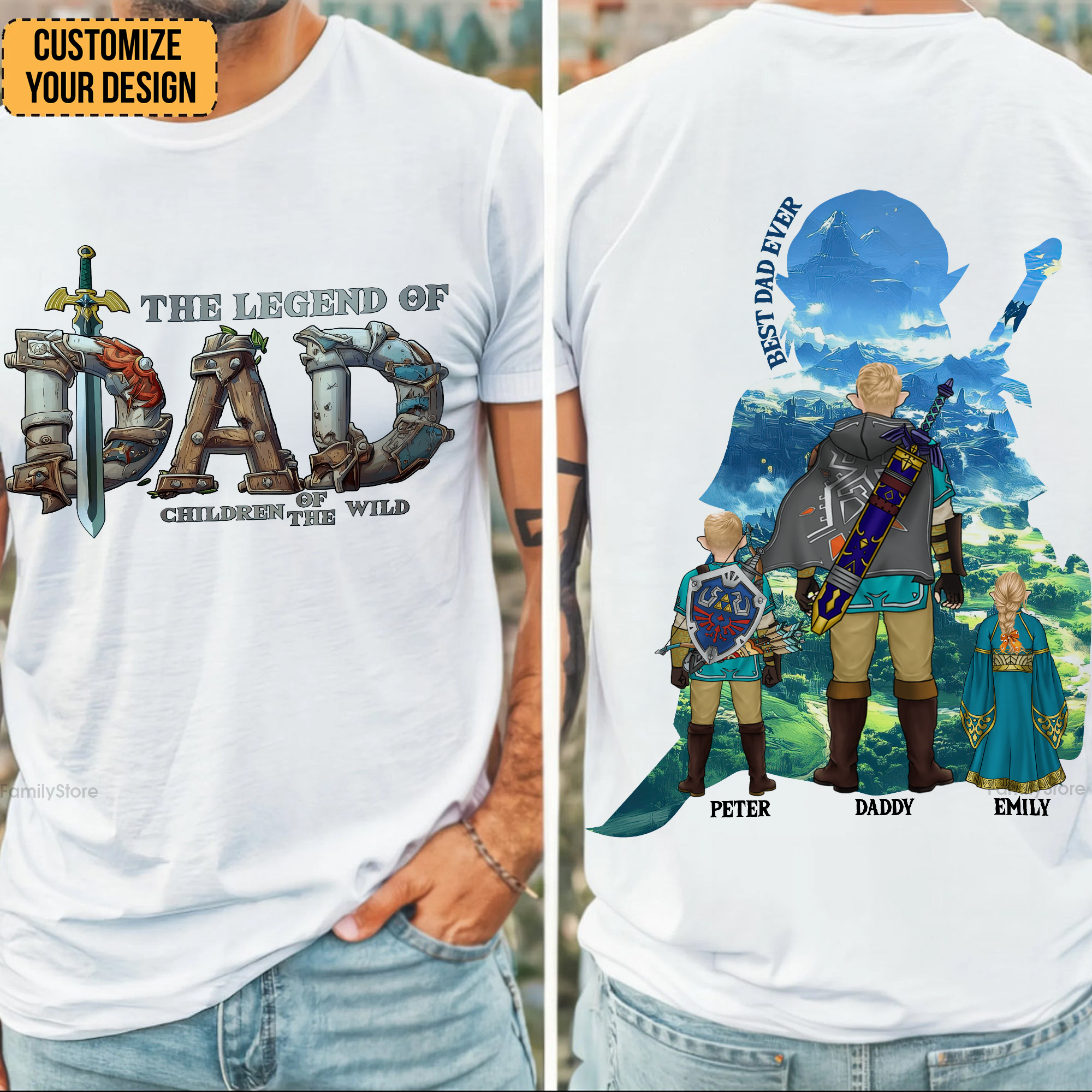 Personalized Dad Fantasy Adventure Shirt Unique Gift for Father's Day
