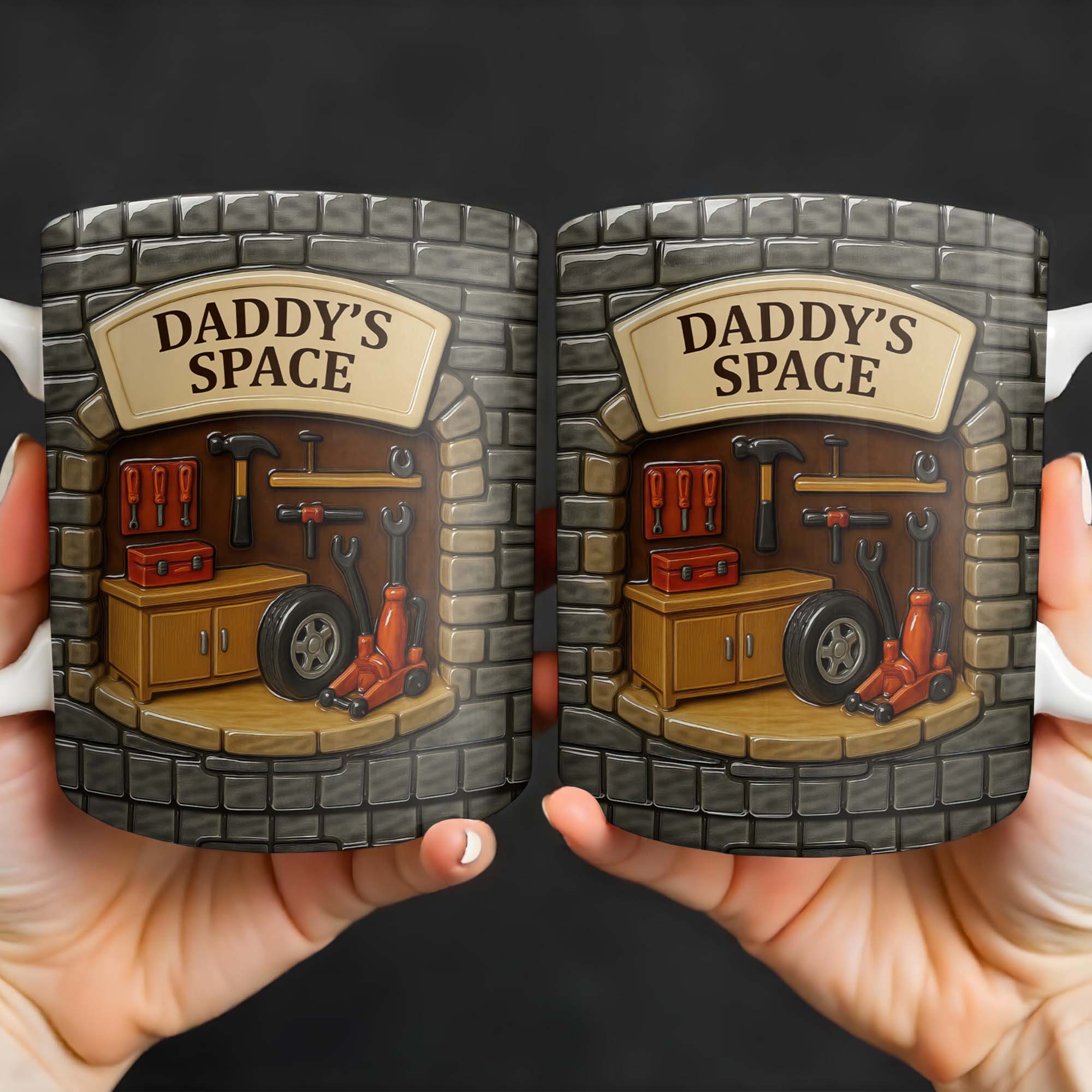 Personalized Garage Workshop Mug Custom Name Gift for Dad GradoCreations