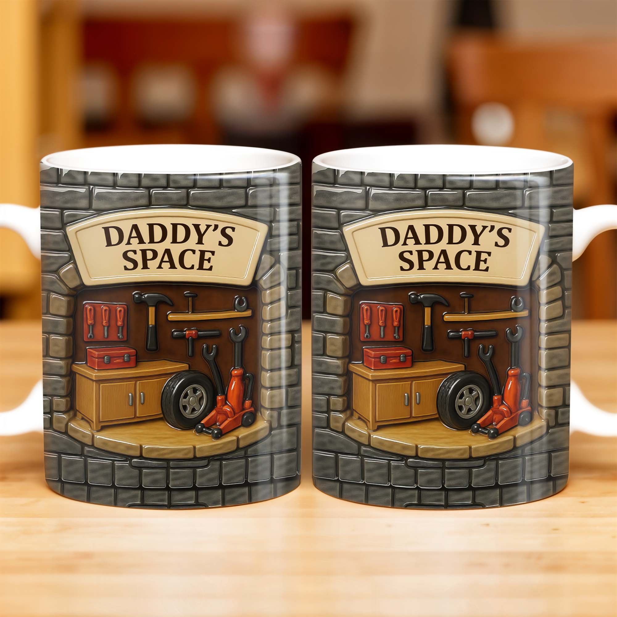 Personalized Garage Workshop Mug Custom Name Gift for Dad GradoCreations