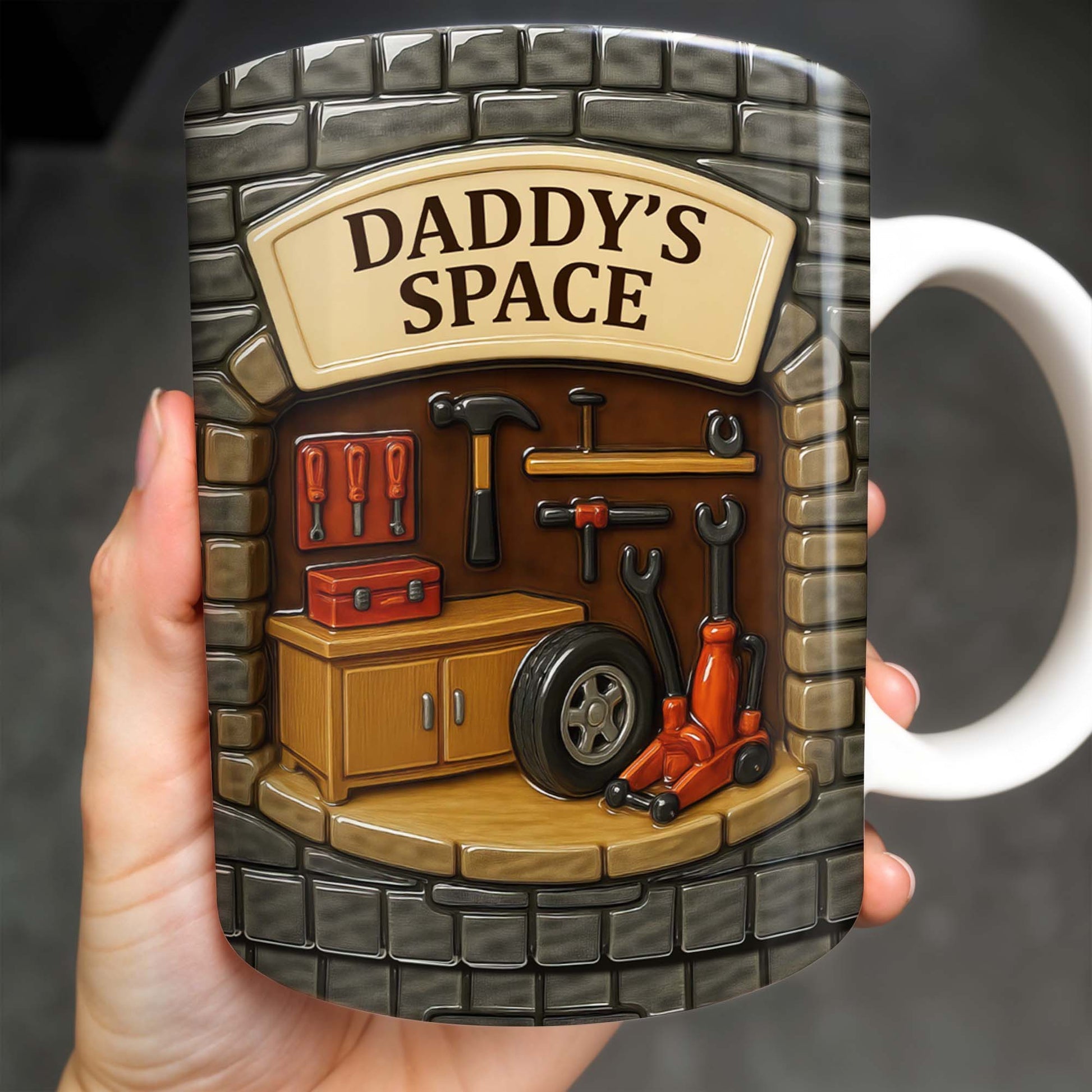 Personalized Garage Workshop Mug Custom Name Gift for Dad GradoCreations