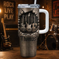 Personalized 40oz Guitar Tumbler Custom Name Gift for Musicians 40oz Tumbler GradoCreations
