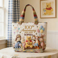 Personalized Quilted Tote Bag 100th Anniversary Gift for Her Quilted Tote Bag GradoCreations