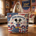 Personalized Quilted Tote Bag 250th Anniversary Gift for Her Quilted Tote Bag GradoCreations