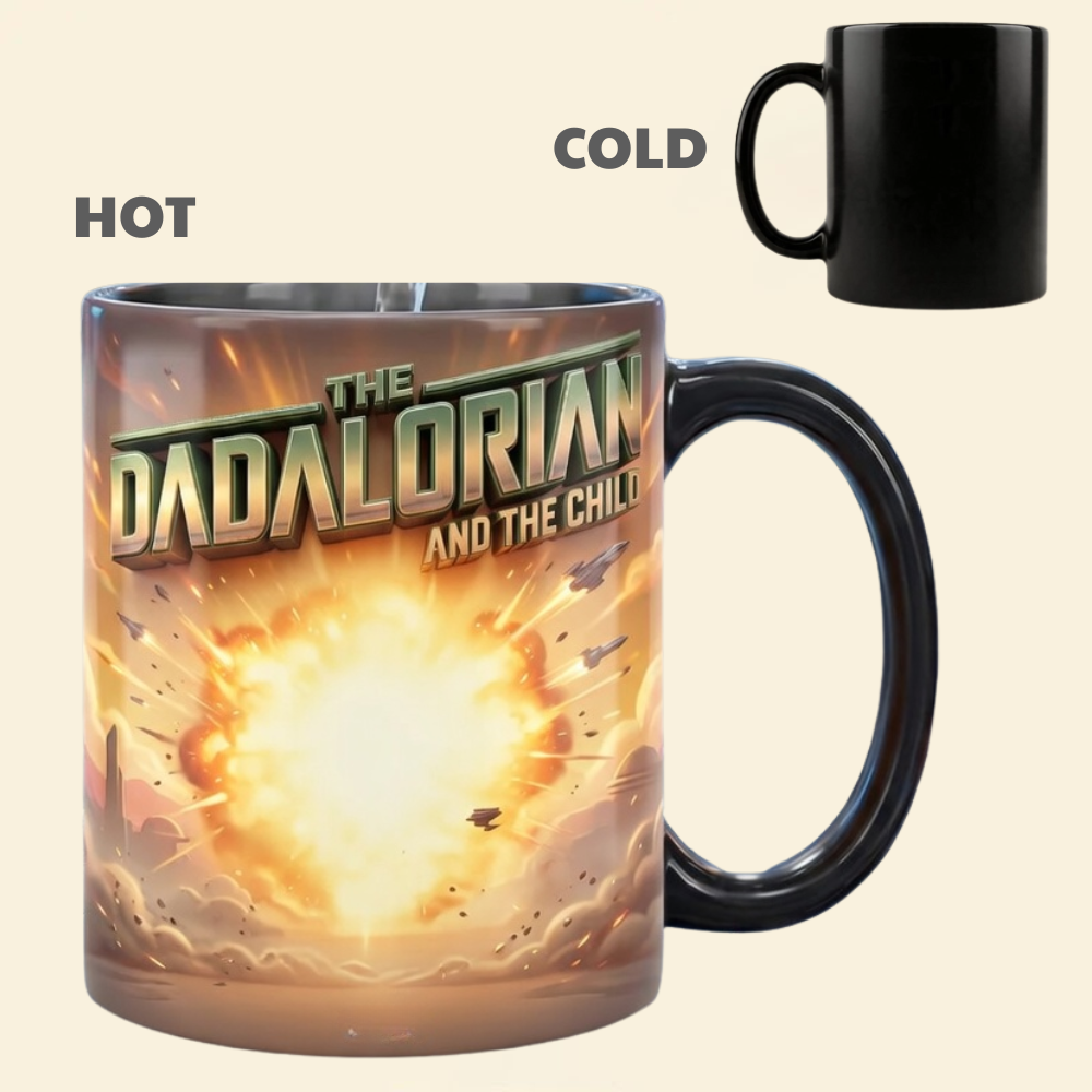 Personalized Color Changing Mug Dadalorian Gift for Dad