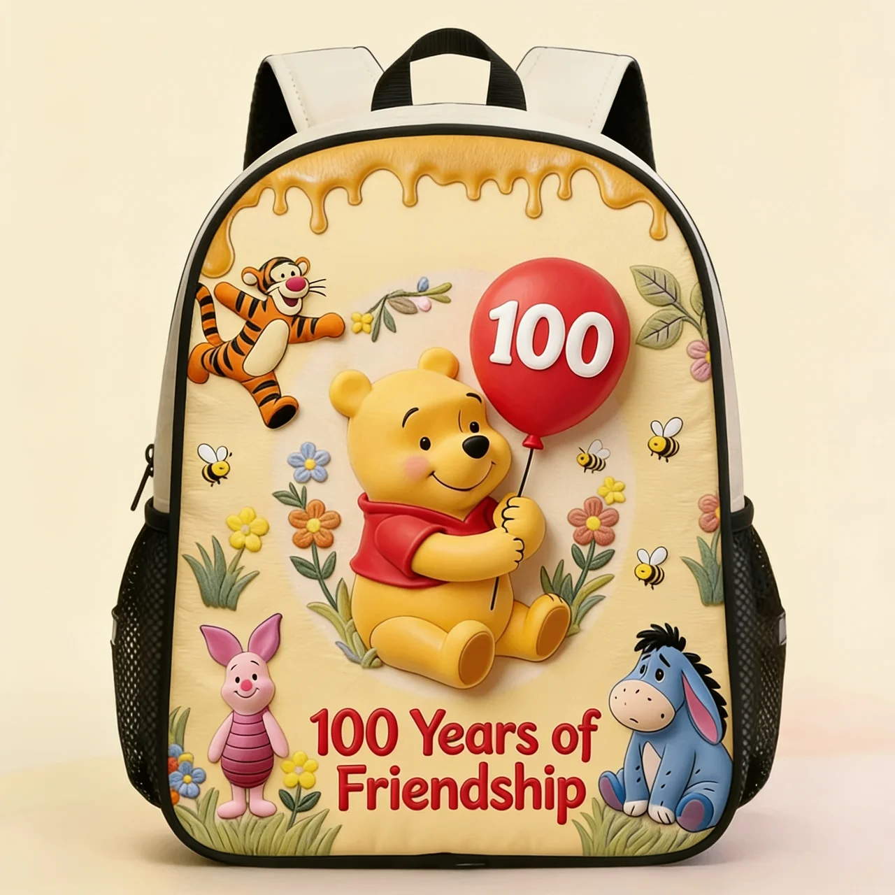 Personalized 4-Piece Kids School Backpack Set with Lunch Bag, Pencil Case & Water Bottle - Cartoon Design Gift for Girls