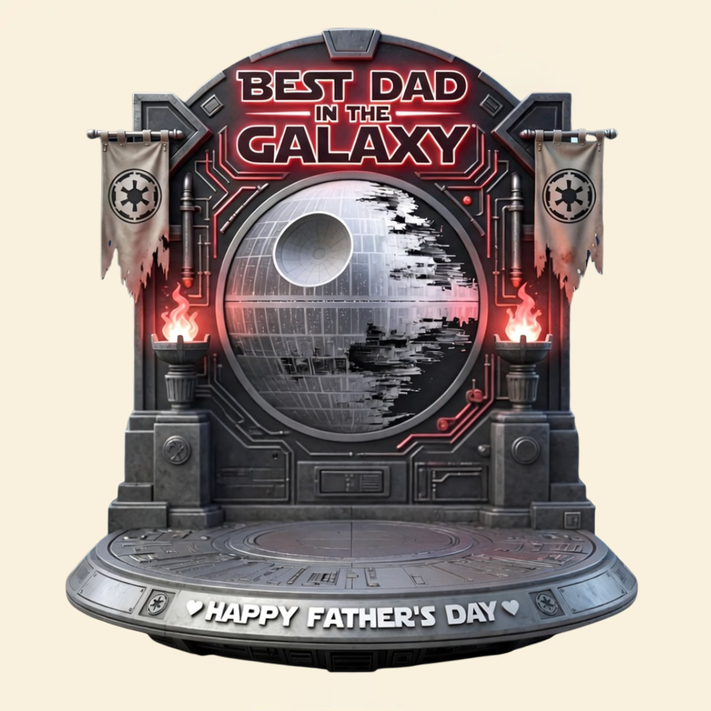 Personalized Acrylic Plaque Best Dad in the Galaxy Gift for Dad