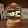 Personalized Crystal Globe Lamp for Dad with Custom Design - Unique Father's Day Gift