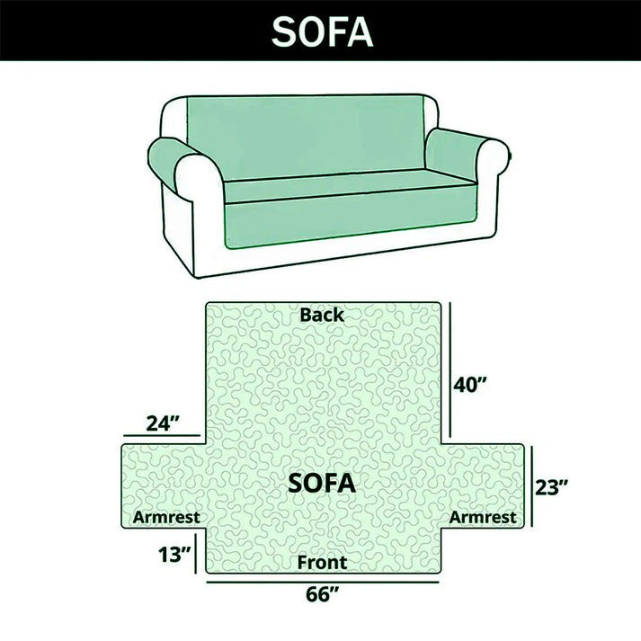 Personalized Quilted Sofa Cover with Family Design for Home Decor Quited Sofa Cover GradoCreations