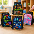 Personalized Animal Backpack Set for Kids - Custom Name School Gear