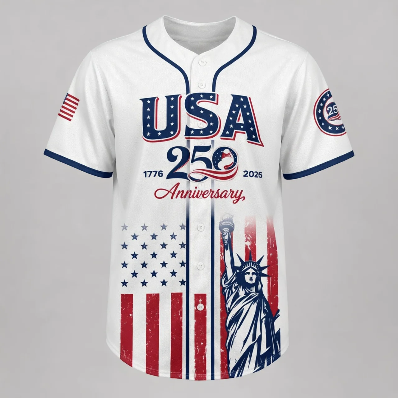 Personalized USA 250th Anniversary Baseball Jersey for Adults & Kids