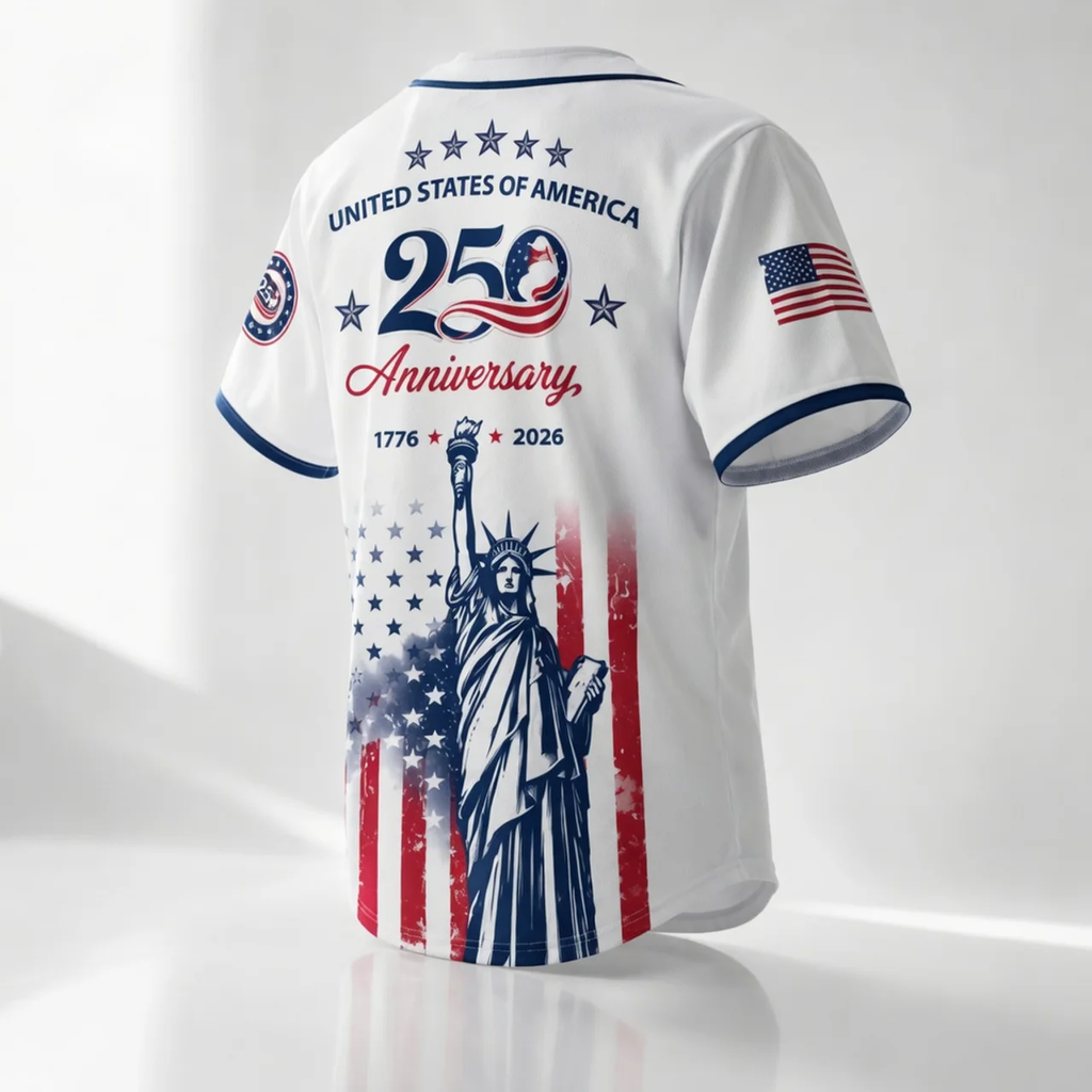 Personalized USA 250th Anniversary Baseball Jersey for Adults & Kids