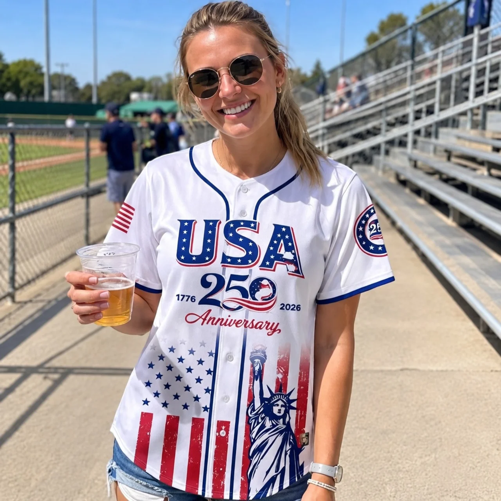 Personalized USA 250th Anniversary Baseball Jersey for Adults & Kids