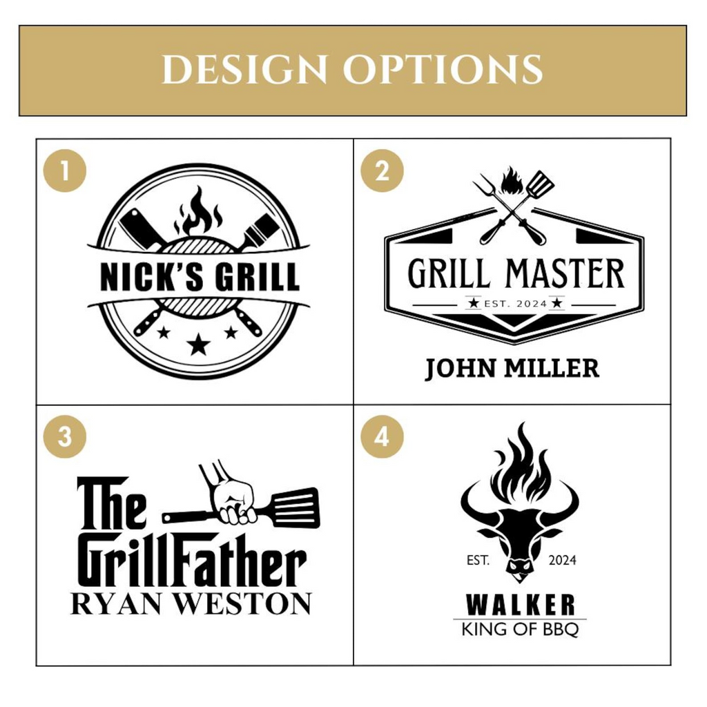 Personalized Engraved BBQ Cutting Board Custom Gift for Dad HN590 - Engraved Cutting Board Fix GradoCreations