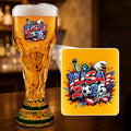 Personalized Trophy Beer Glass Custom 2026 World Cup Gift for Sports Fans