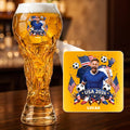 Personalized Trophy Beer Glass Custom Photo Gift for Soccer Fans 2026