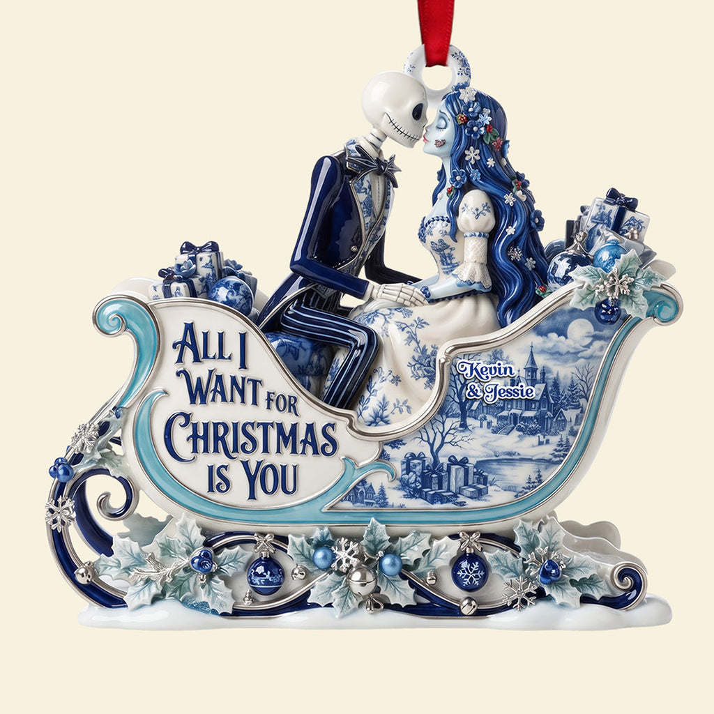Personalized Acrylic Christmas Ornament for Couple - Unique Gift Idea Ornament GradoCreations