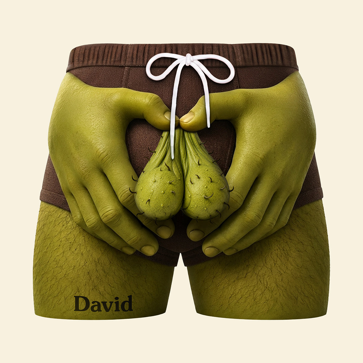 Custom Funny Shrekk Men's Beach Shorts Unique Gift for Him Beach Shorts GradoCreations