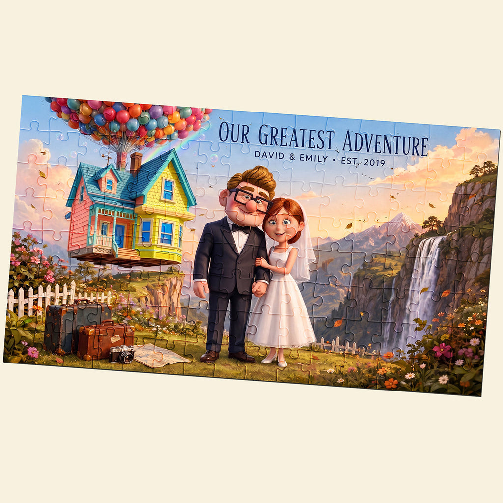 Personalized Couples Puzzle Our Greatest Adventure Gift Puzzle GradoCreations