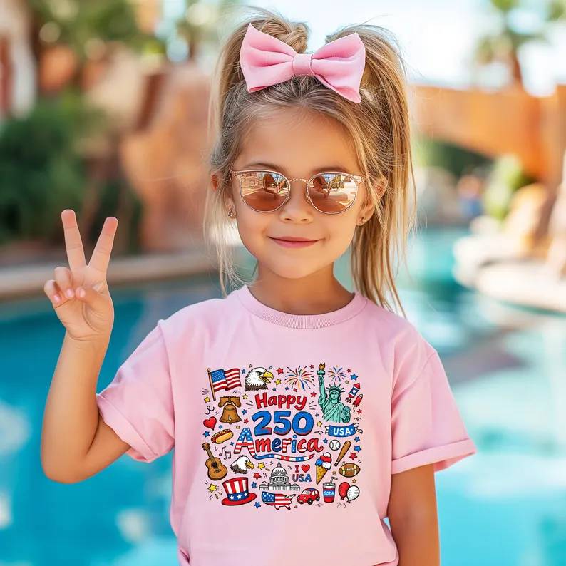 Personalized 250th Anniversary USA Kids T-Shirt Gift HN590 - Kid T-Shirt Fix GradoCreations