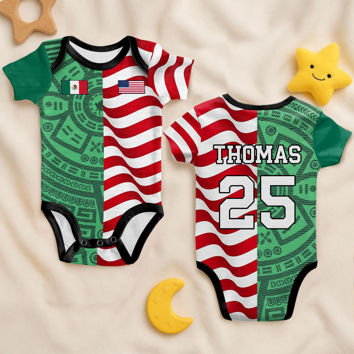 Personalized Baby Jersey Bodysuit Custom National Team Gift for New Parents