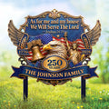 Personalized American Eagle Metal Garden Stake for Family