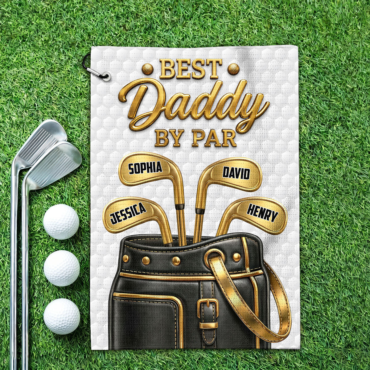 Personalized Golf Towel Best Daddy By Par Gift for Dad