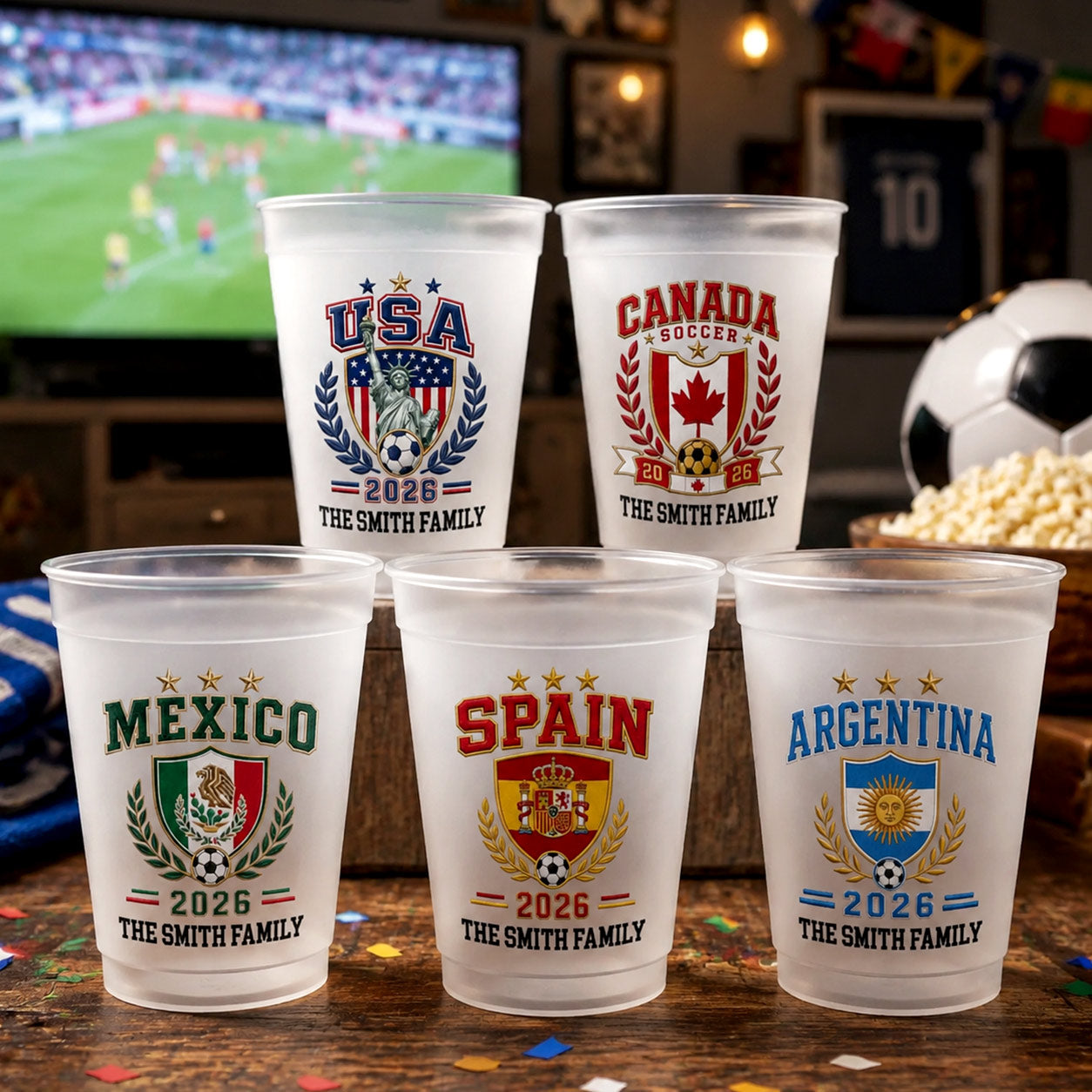 Personalized Frosted Cups for Sports Fans - Custom Game Day Drinkware