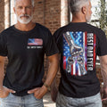 Personalized American Flag Best Dad Ever T-Shirt for Patriotic Dad