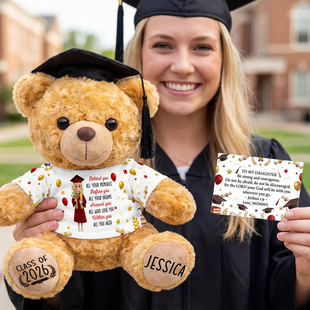 Personalized Graduation Teddy Bear Gift | Custom Name | Class of 2026