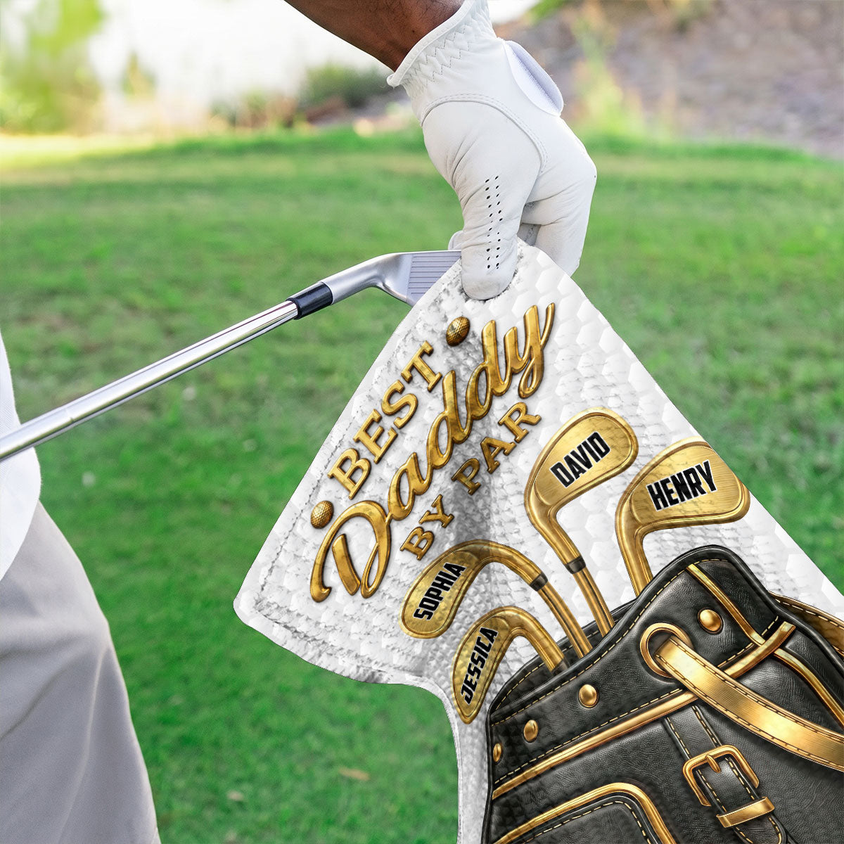 Personalized Golf Towel Best Daddy By Par Gift for Dad