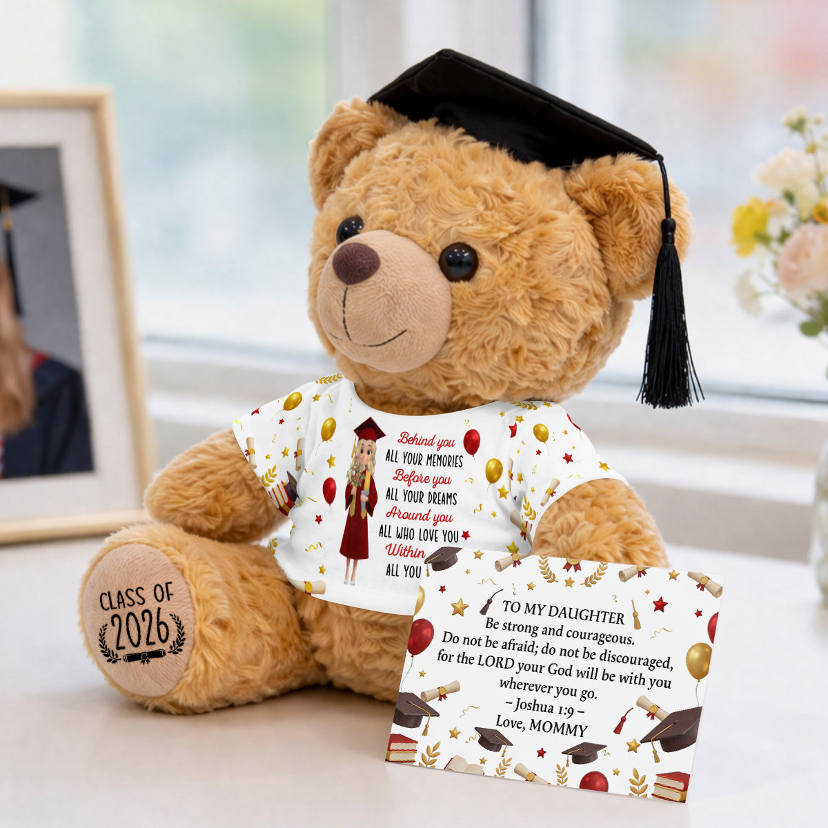 Personalized Graduation Teddy Bear Gift | Custom Name | Class of 2026