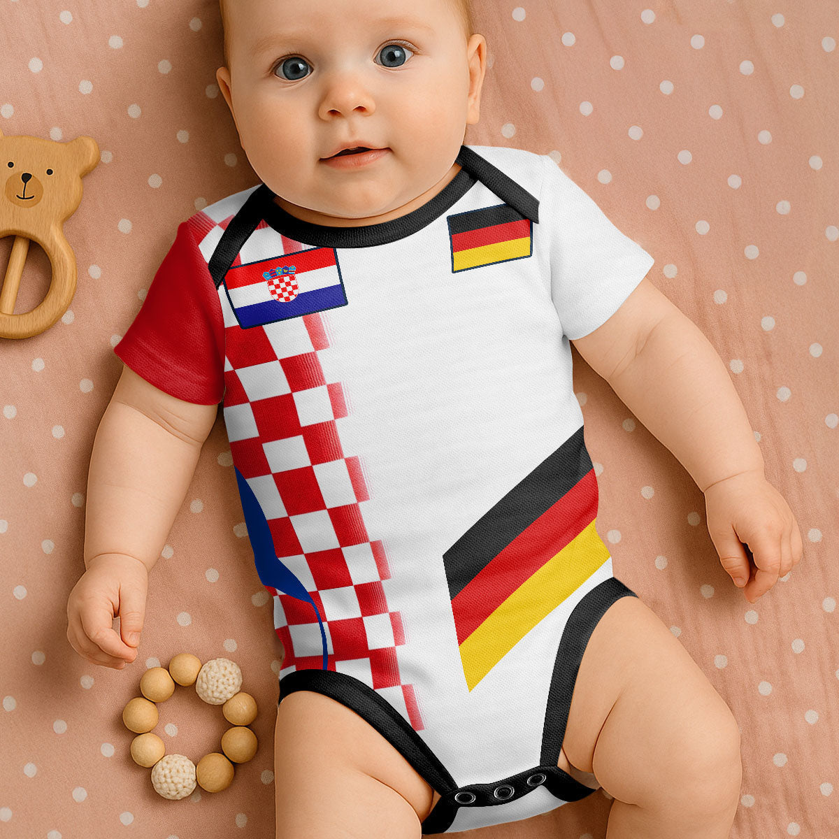 Personalized Baby Jersey Bodysuit Custom Name Number Gift for Baby
