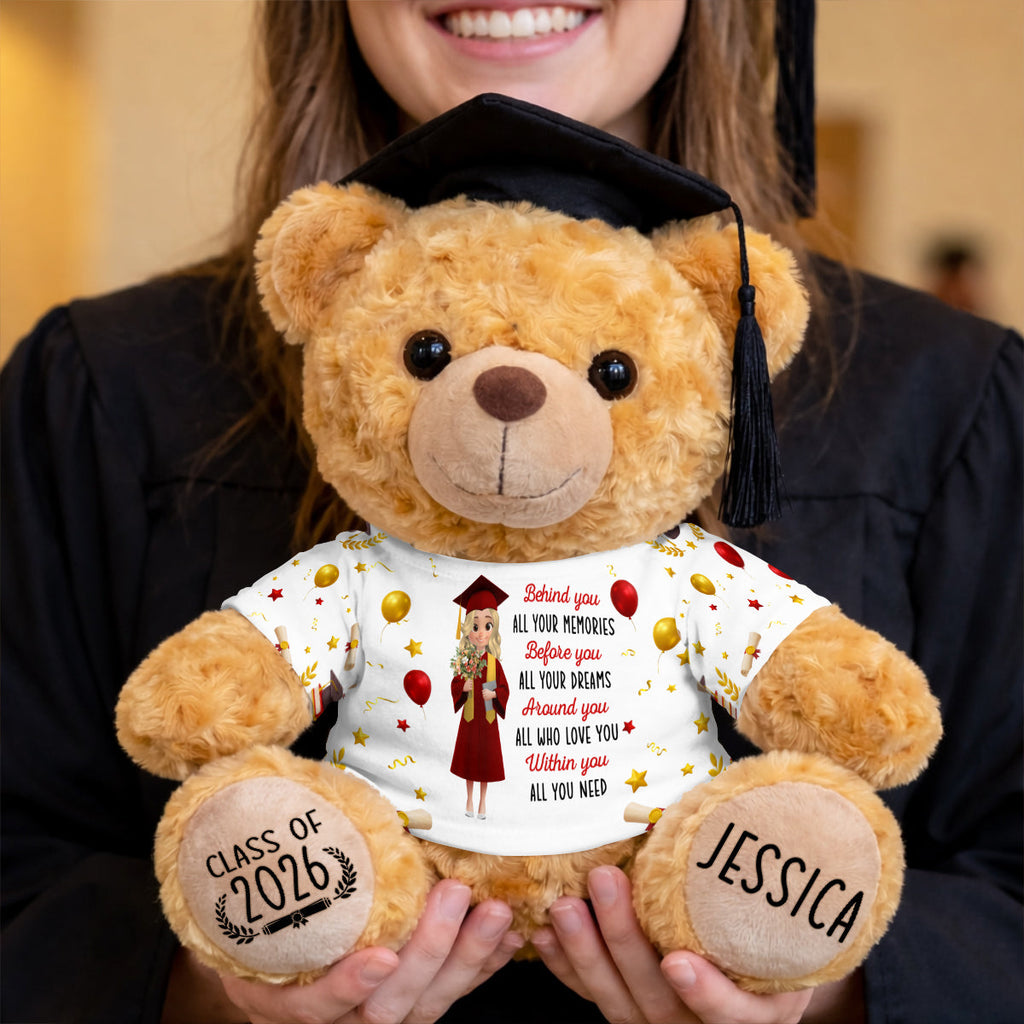 Personalized Graduation Teddy Bear Gift | Custom Name | Class of 2026