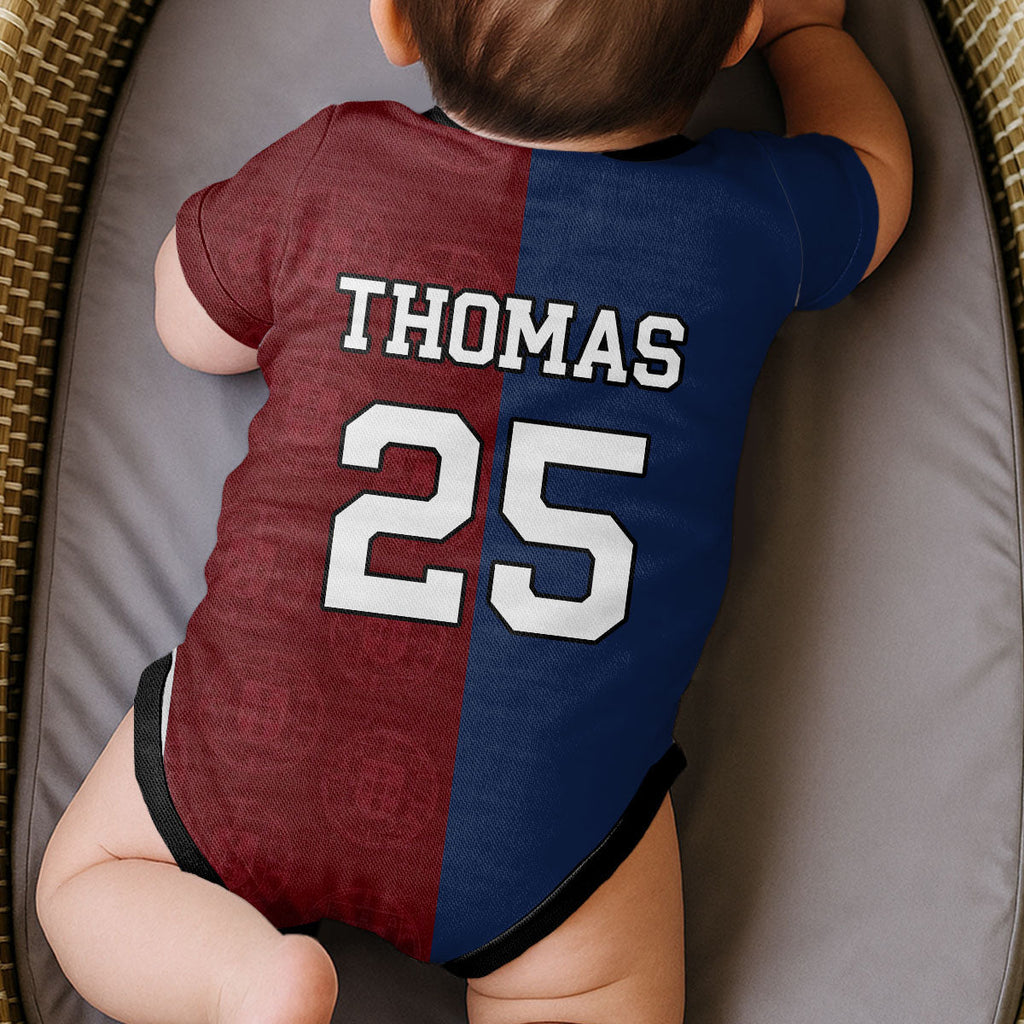 Personalized Baby Jersey Bodysuit Custom Name Number Gift for Baby