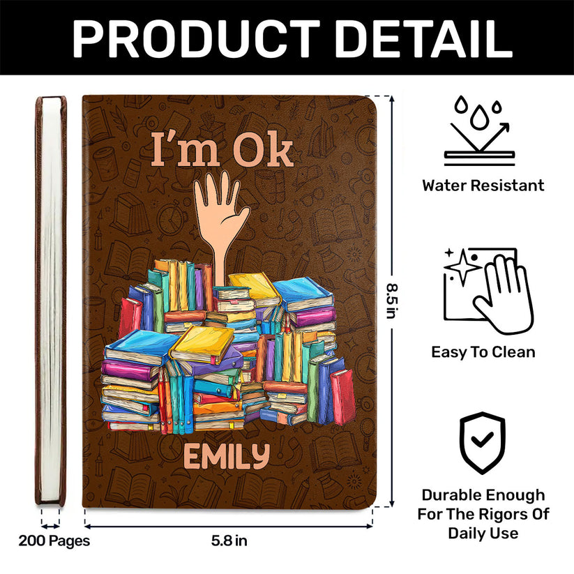 Personalized Leather Notebook Thank You Gift for Teacher