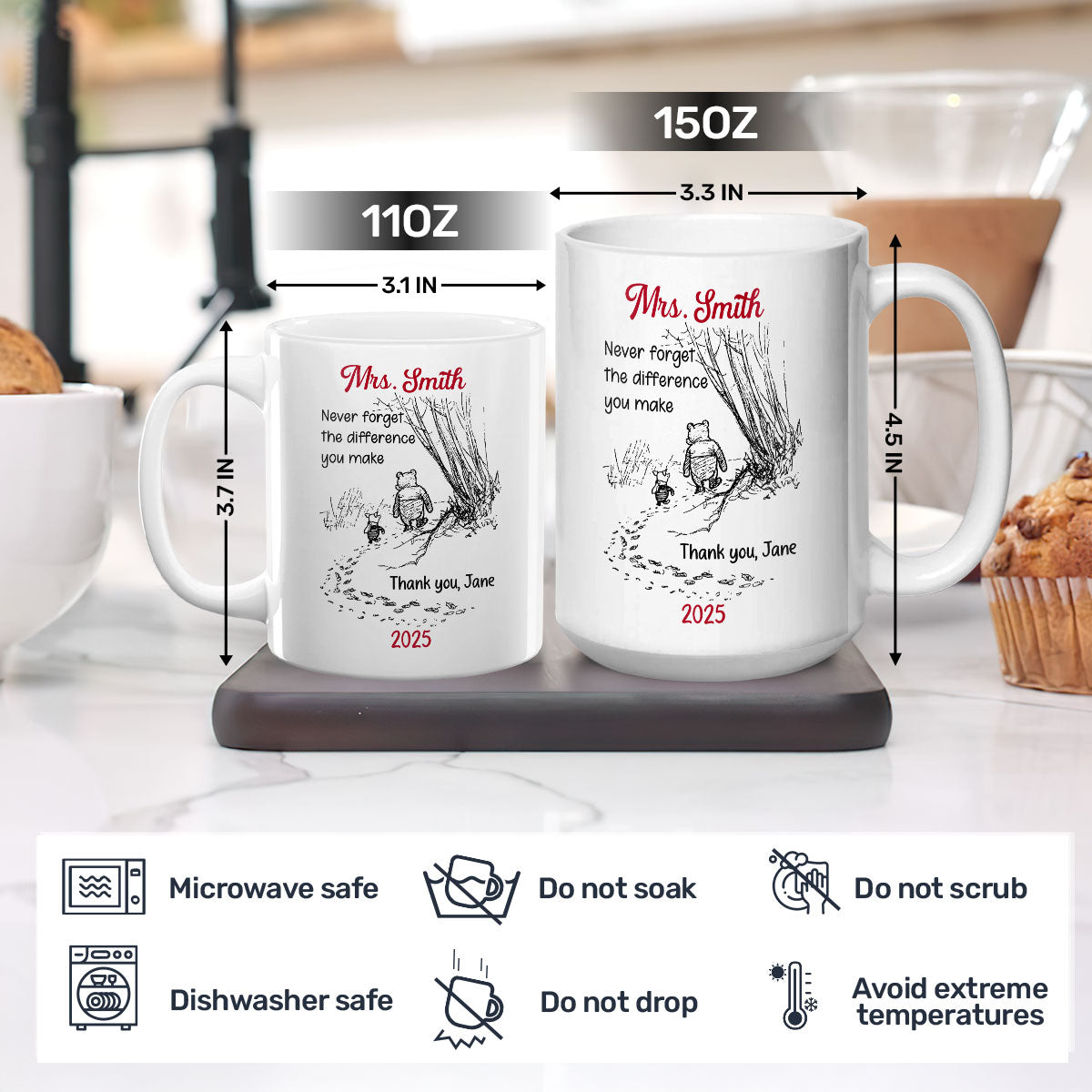 Personalized Teacher Mug with Inspiring Quote Gift for Educators